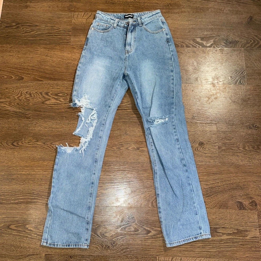 High Rise Ripped Jeans. - Picture 2 of 2